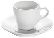 Biała porcelanowa filiżanka ze spodkiem Maxwell &amp; Williams Basic Espresso, 70 ml