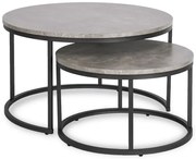 Komplet industrialnych stolików kawowych beton S4-M95