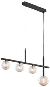 Jupiter 1905 - Żyrandol na lince NEPTUN 4xG9/14W/230V czarny