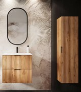 Komplet 2 łazienkowych szafek dąb craft złoty Z6-L42