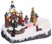 Miasteczko bożonarodzeniowe, scenka świąteczna z kolędnikami
