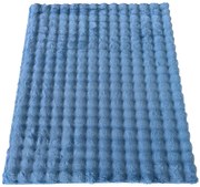 Niebieski nowoczesny puszysty dywan 3D K2-M94