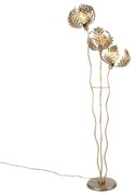 Lampa podłogowa w stylu vintage złota 182 cm 3-światłowa - Botanica Retro Oswietlenie wewnetrzne