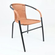 Krzesło ogrodowe bistro, sztaplowane, szary/naturalny