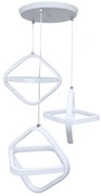 Lampa geometryczna LED klosz wisząca sufitowa AT53-3SL-Biała