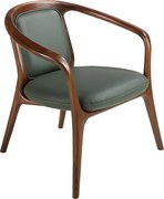 Fotel z ciemnozielonej skóry ekologicznej 5181 ANGEL CERDA