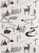 Dywan dziecięcy Coco Tipi Leśna Przygoda kremowy 80 cm x 150 cm