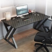 Nowoczesne czarne biurko do komputera dla graczy, blat loftowy 120 cm