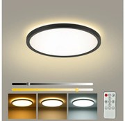 Brilagi - Ściemnialna oprawa LED ULTRA SLIM LED/18W/230V śr. 30 cm czarna + pilot