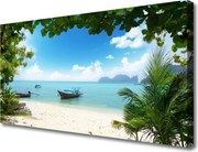 Obraz na płótnie Samotny Rejs o Zachodzie