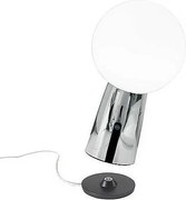 Lampa stołowa Olimpia Pro w polerowanym chromie, akumulatorowa i ściemnialna