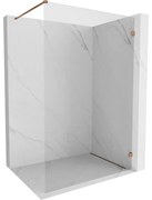 Mexen Lunar ścianka prysznicowa Walk-in prawa 100 x 200 cm, transparent 8 mm, różowe złoto - 830-100-000-60-00-P