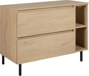 Meble łazienkowe 100 cm (80+20) z blatem górnym + nóżkami meblowymi, Kolor: Dąb Jasny, 100 x 80,7 x 46 cm