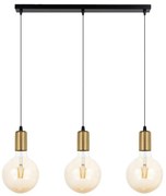 Żyrandol na lince MIROS 3xE27/60W/230V czarny/złoty