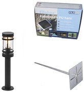 Zewnetrzna Nowoczesna lampa zewnętrzna czarna 50 cm IP44 - GleamPrzemysłowy Oswietlenie zewnetrzne