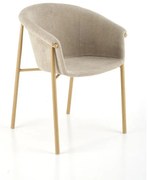 Krzesło tapicerowane K489 beżowe HALMAR