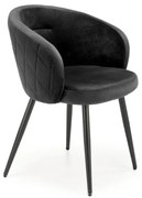 Krzesło tapicerowane K430 VELVET czarne HALMAR