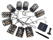 Łańcuch solarny LED 10xE12/3,65m IP44 ciepła biel