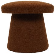 Pufa okrągła tapicerowana TEDDY grzybek boucle, Ø 43 x 38 cm