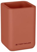 Pomarańczowy kubek na szczoteczki do zębów z żywicy polimerowej Tom Tailor T-Rounded – Wenko