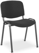 Czarne Konferencyjne Krzesło Sztaplowane Tapicerowane G3-D01