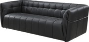Kanapa 3-osobowa ze skóry w kolorze czarnym DUGORI
