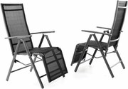 Zestaw ogrodowy 2x aluminiowe składane krzesło RELAX