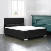 Łóżko tapicerowane z pojemnikiem TRE 180x200 cm Czarny