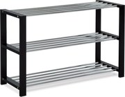 Półka na buty, 3 piętra, czarny, 80 x 30 x 50 cm, 3 piętra