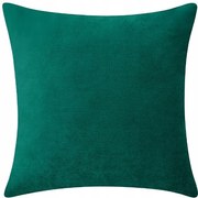 Poszewka dekoracyjna na poduszkę 40x40 miękka velvet butelkowa zieleń