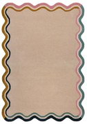 Kremowy wełniany dywan tkany ręcznie 120x170 cm Leo Scallop – Flair Rugs