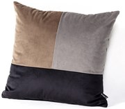 Poduszka Patchwork kwadratowa beige grey black