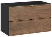 Szafka pod umywalkę TALIA CASELLA 2S 80cm dąb casella/czarny mat COMAD