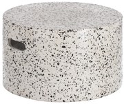 Biały betonowy stolik Kave Home Jenell, ⌀ 52 cm