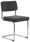 Szare sztruksowe krzesło Rupert – Unique Furniture