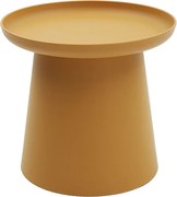 Okrągły stolik kawowy z polipropylenu, żółty, 50x50x46 cm - IBIZA