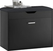 Ławka na buty z siedziskiem i pojemnik Czarny FSR95-SCH