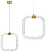 LAMPA SUFITOWA WISZĄCA LED LHJ056-CP1 ZŁOTA SZCZOTKOWANA