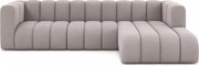 Narożnik w kształcie L GRAND 318 cm, tkanina Salvador, Szary, Prawy