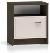 Szafka nocna ALMA 1D dąb windmill/kaszmirowa połysk ML MEBLE