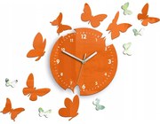 Zegar ścienny nowoczesny cichy do salonu lub sypialni akrylowy z motylami