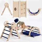Apollo 4in1 Climbing Set:  Pikler Triangle, Arch, Slide Board, and Cushion for Little Toddlers Astronauts (1–3 Years)