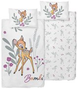 Pościel dziecięca do łóżeczka Bambi KwiatowyŚwiat, 100 x 135 cm, 40 x 60 cm