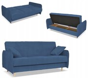 Kanapa sofa Alvo rozkładana wersalka f spania pojemnik Family niebieska