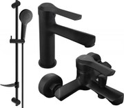 Mexen Sabre DF05 zestaw wannowy, czarny - 72103DF05-70