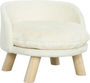 PawHut Legowisko dla Psów i Kotów, Miękka i Pralna Poduszka, Ochronny Brzeg, 40,5 x 40,5 x 33 cm