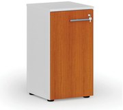 Szafa biurowa niska z drzwiami PRIMO WHITE, 400 x 420 x 740 mm, biały/wiśnia