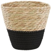 Osłonka na doniczkę Boho 17,5 cm czarna AMBITION