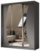 Szafa przesuwna - Foks 180 cm, szary mat