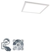 Lampa sufitowa biała 40 cm z wbudowanym LEDem o 4-stopniowej regulacji jasności - Liv